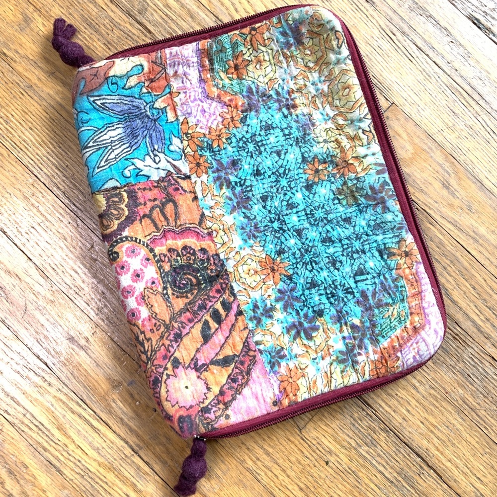 Cutest Quilted Cotton Boho Ipad Cover 11” x 8.5”